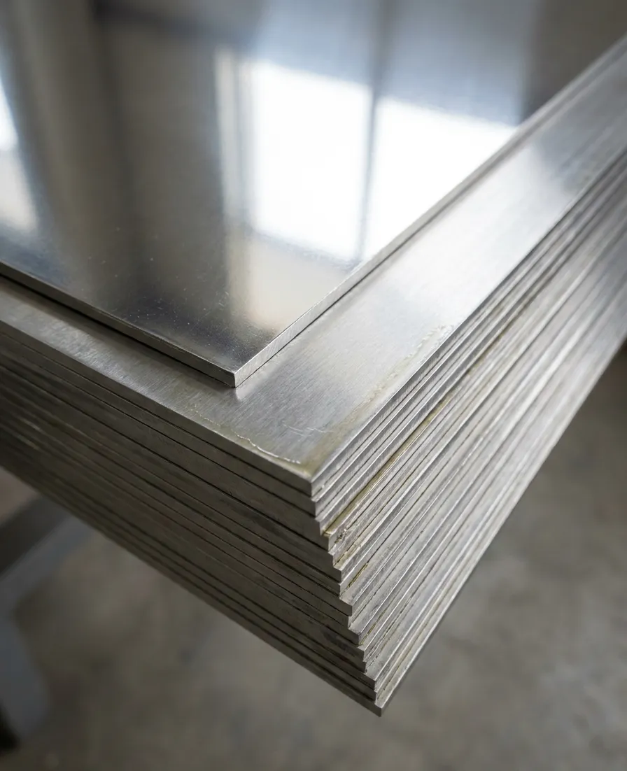Steel roofing sheets stacked at Sky Prince Steel yard in Kano.